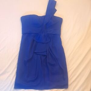 Elegant Blue One-Shoulder Dress